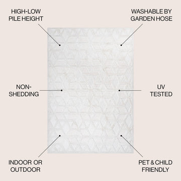 Talaia Neutral Geometric Indoor/outdoor Area Rug